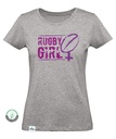 T-shirt Rugby Girl Logotipo Púrpura Mulher 