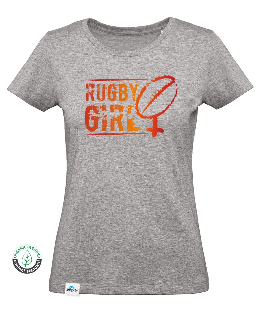 T-shirt Rugby Girl Logo Portocalie Femei