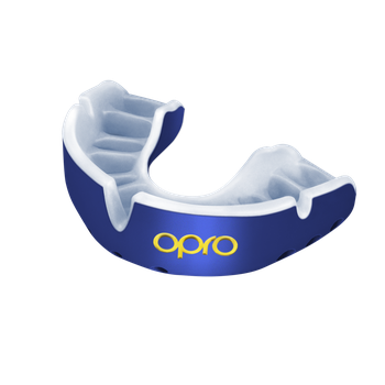 [E.3.1.GO.AZ.SE] Protector Bucal Rugby OPRO Gold Level (Azul, Sénior)