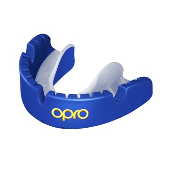 [E.3.1.GO.BRACK.AZ/BL] Protecteur Bucal Rugby OPRO Gold Level Brackets (Azul con blanco)