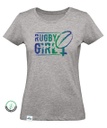 Camiseta mujer Rugby Girl Logo verde