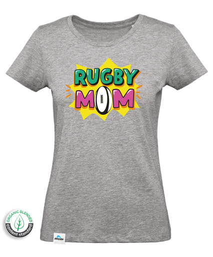 [B.7.7] T-shirt Rugby Mom Mulher 