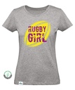 T-shirt Rugby Girl Ballon Jaune Femme 