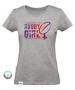 T-shirt Rugby Girl Logo Azul Mulher 