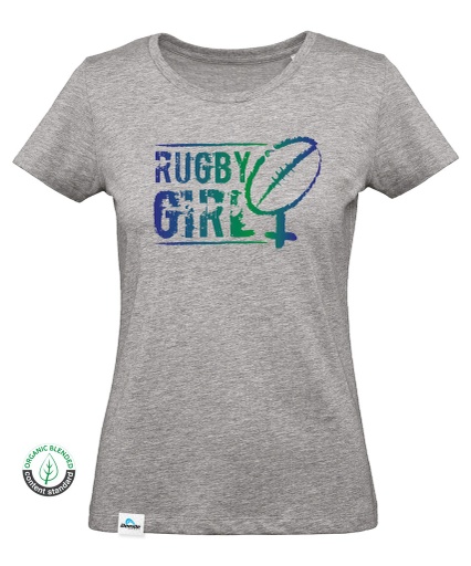 [B.7.4.VE] Camiseta Rugby Girl Logo Verde Mujer 